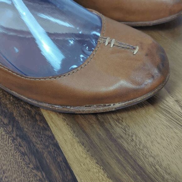 Frye Brown Leather Ballet Flats Womens Size 7.5 - Picture 9 of 12